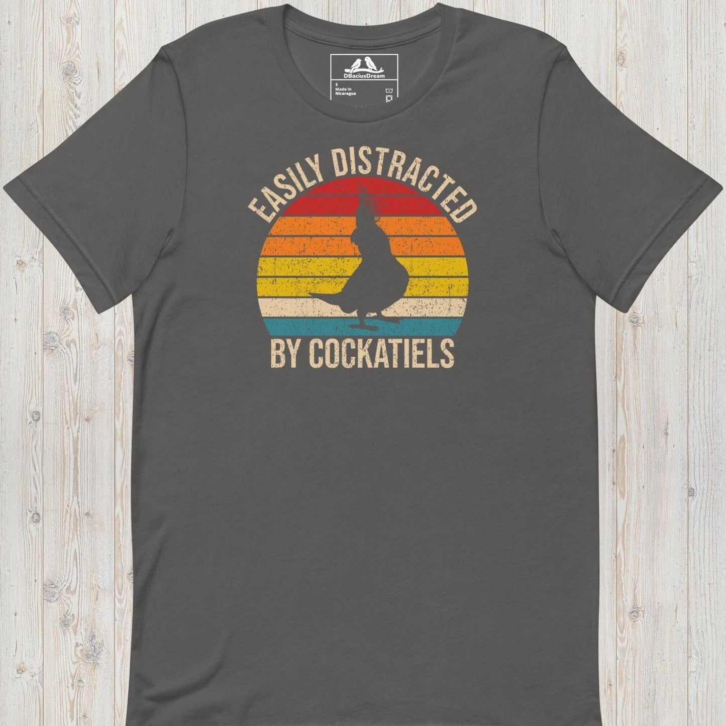 Easily Distracted By Cockatiels Unisex t-shirt