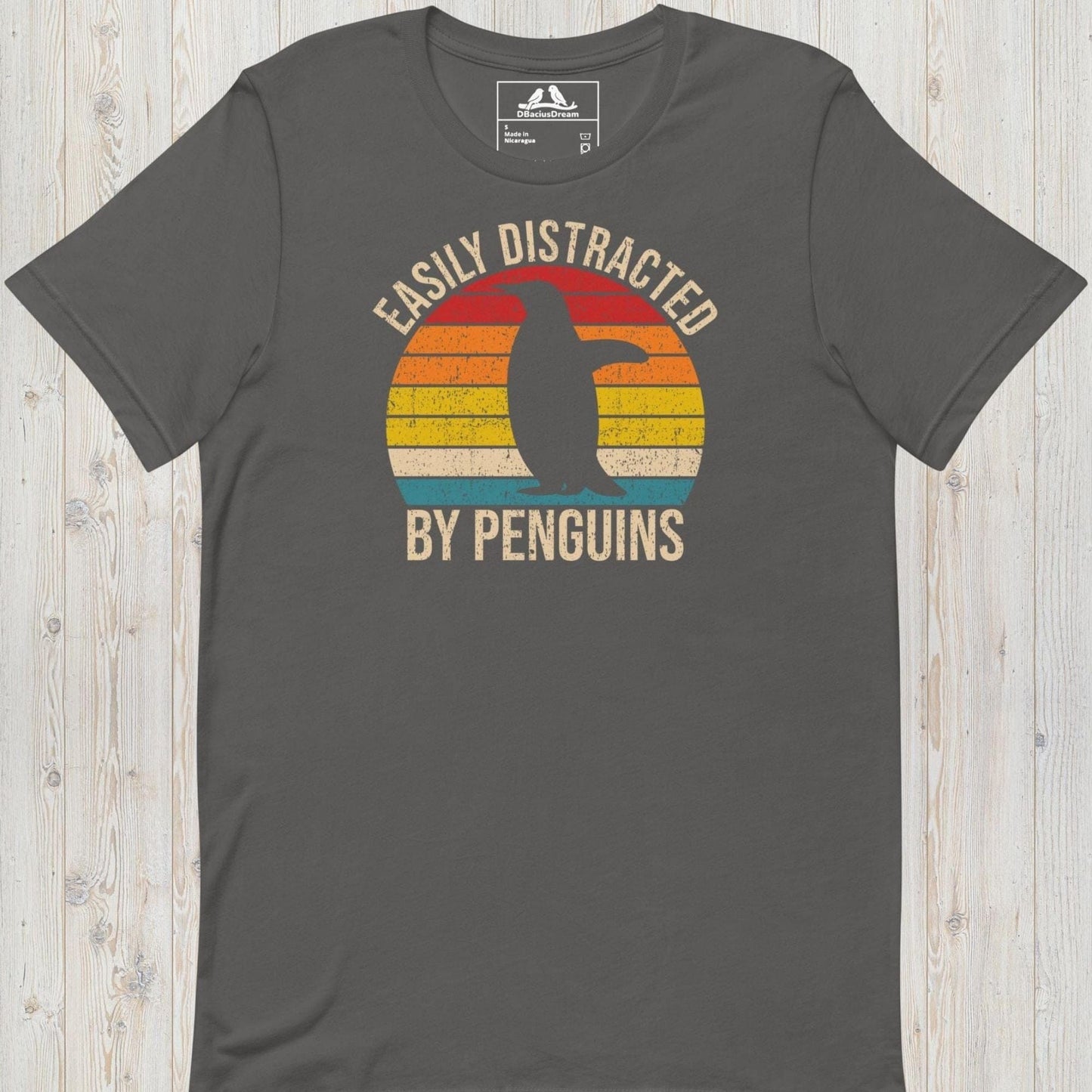 Easily Distracted By Penguins Unisex t-shirt