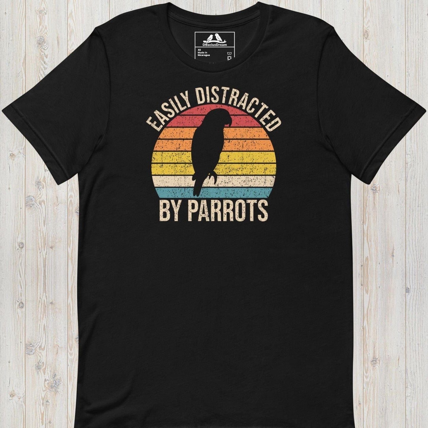 Easily Distracted By Parrots Unisex t-shirt
