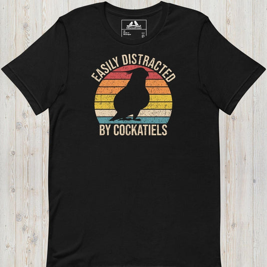 Easily Distracted By Cockatiels Unisex t-shirt