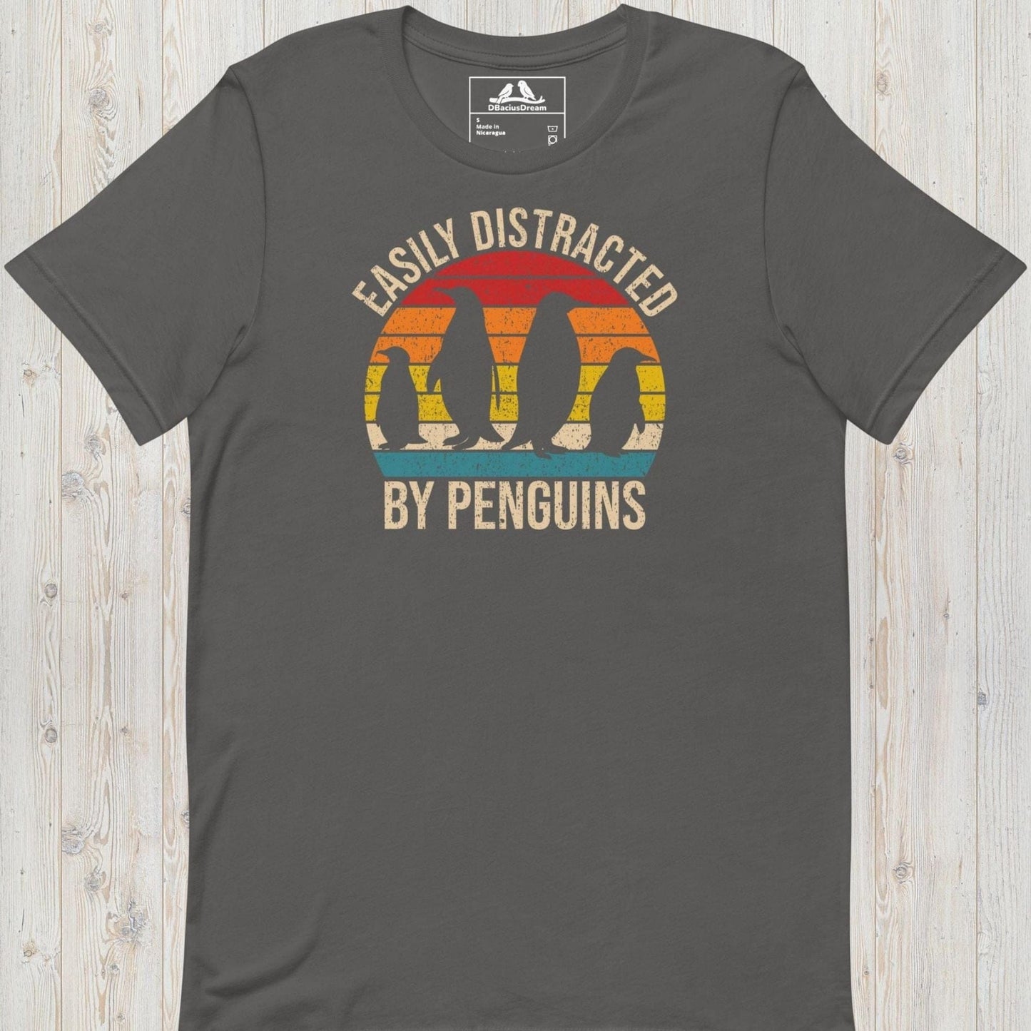 Easily Distracted By Penguins Unisex t-shirt