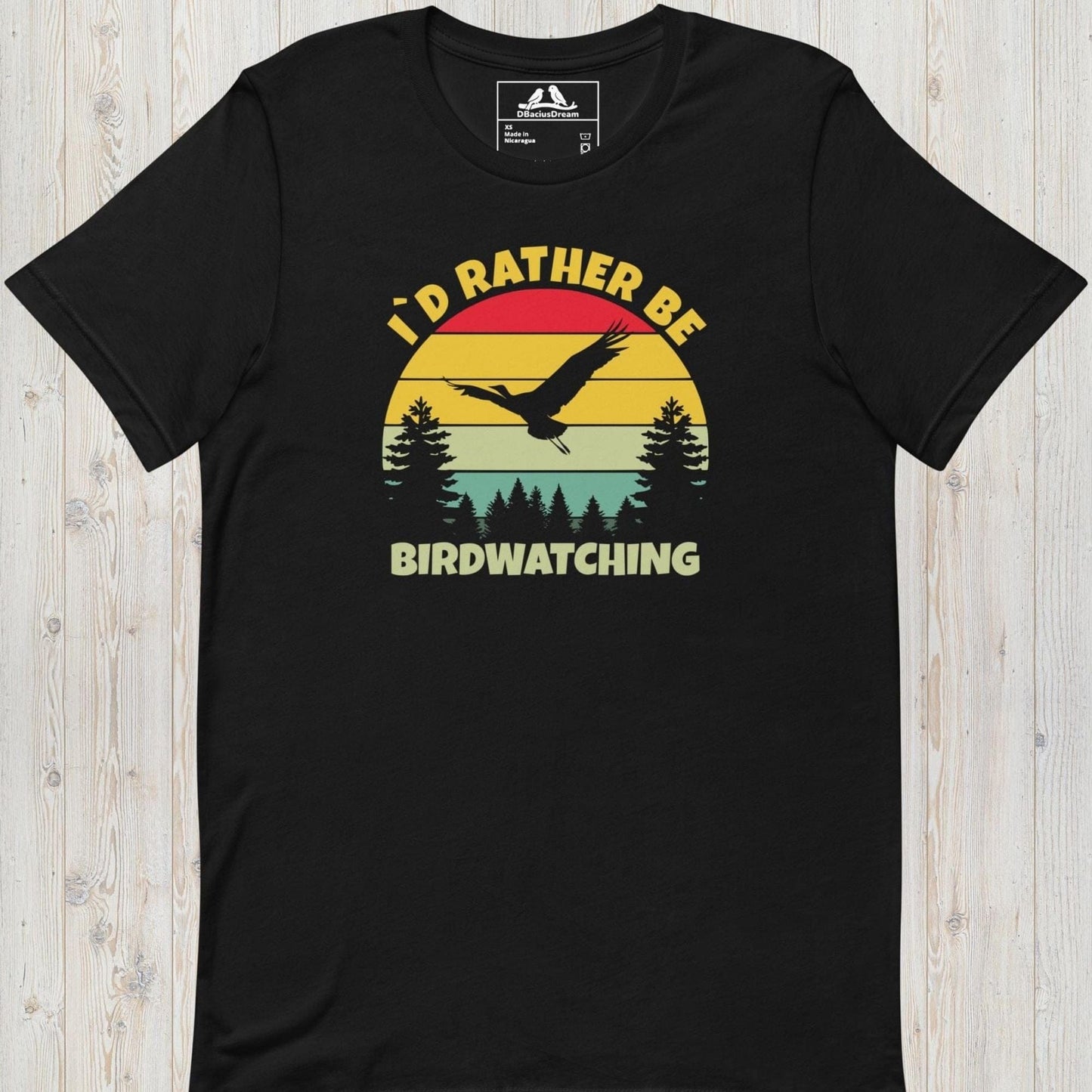 I´d Rather Be Birdwatching Unisex t-shirt