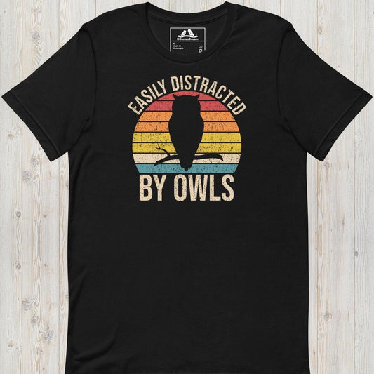 Easily Distracted By Owls Unisex t-shirt