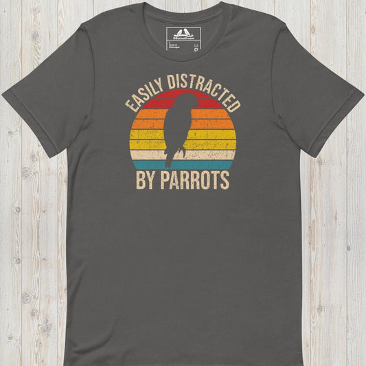 Easily Distracted By Parrots Unisex t-shirt