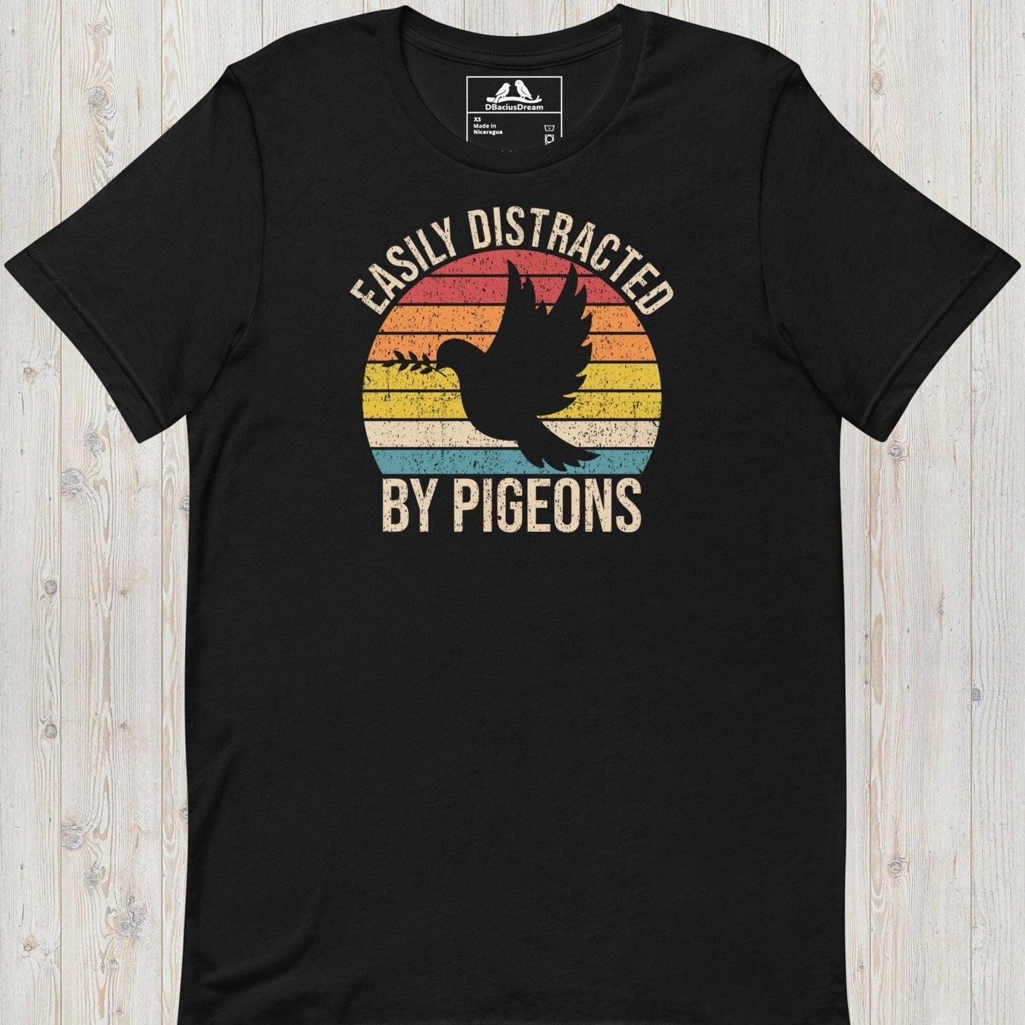 Easily Distracted By Pigeons Unisex t-shirt