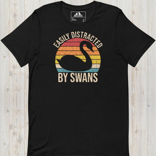 Easily Distracted By Swans Unisex t-shirt