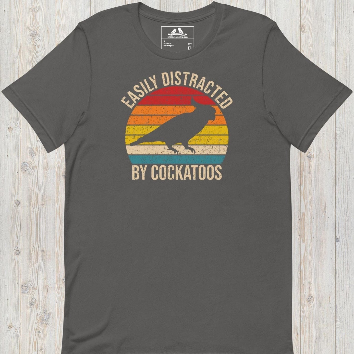 Easily Distracted By Cockatoos Unisex t-shirt