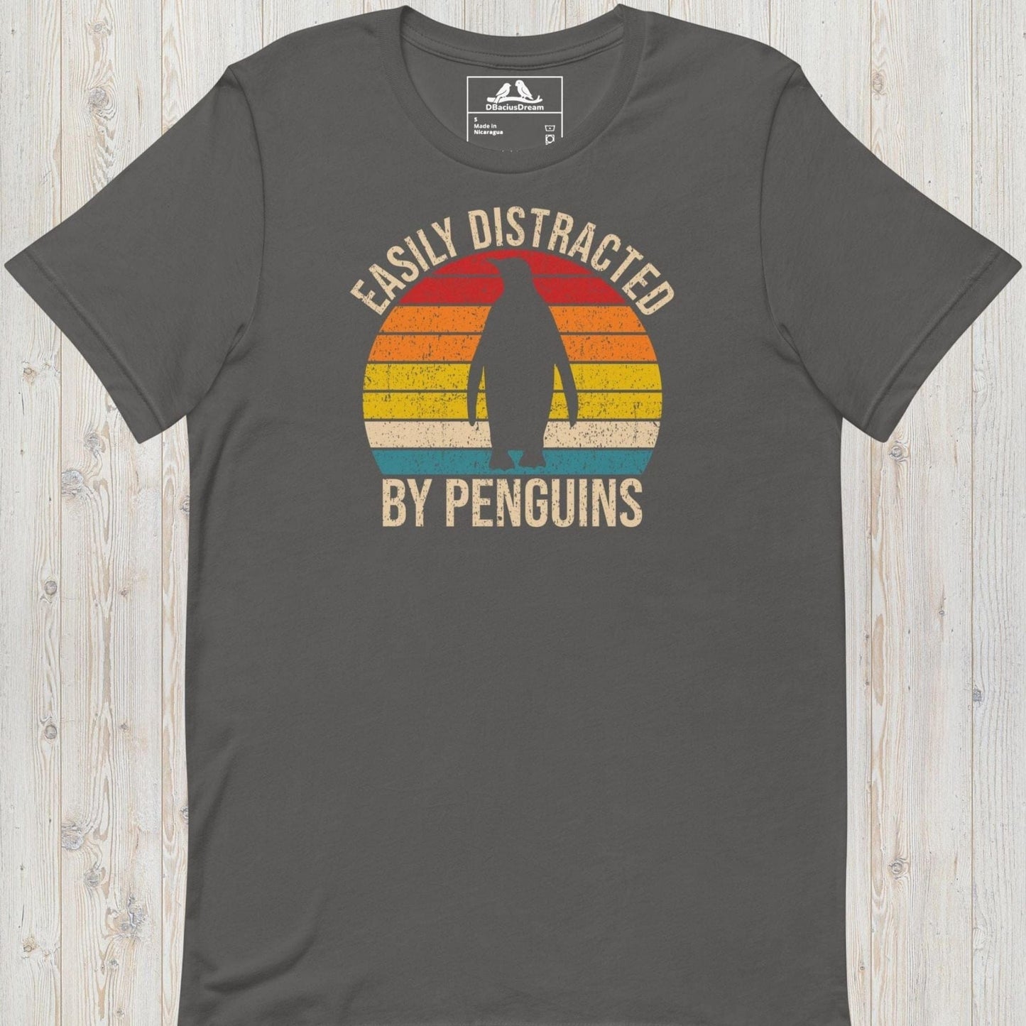 Easily Distracted By Penguins Unisex t-shirt