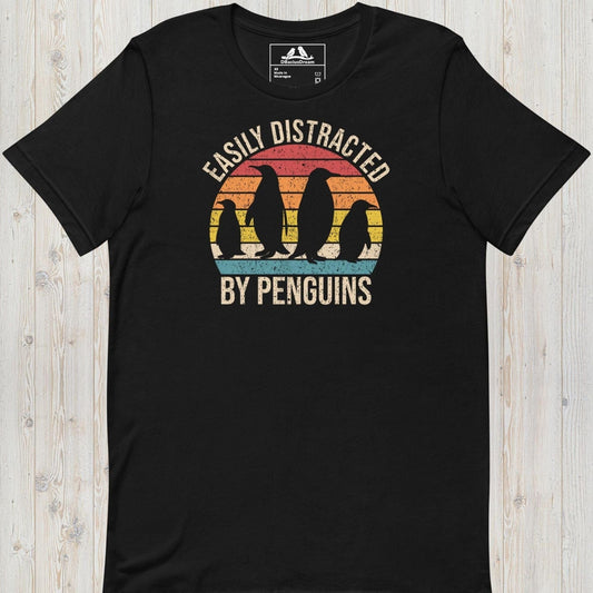 Easily Distracted By Penguins Unisex t-shirt