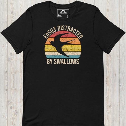 Easily Distracted By Swallows Unisex t-shirt