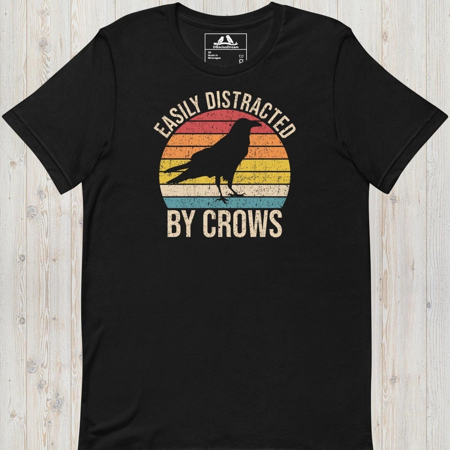 Easily Distracted By Crows Unisex t-shirt