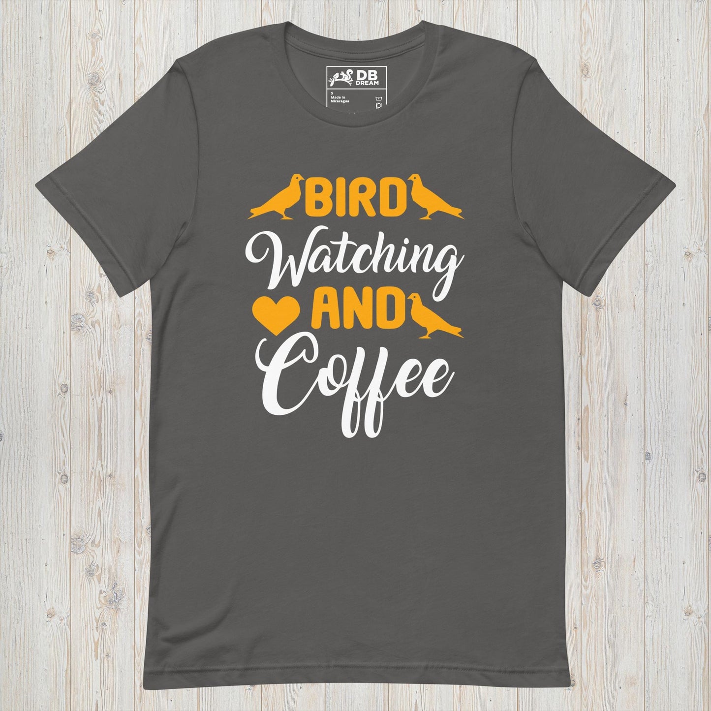 Birdwatching And Coffee Unisex t-shirt