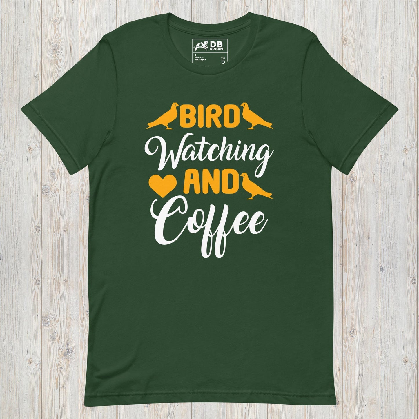 Birdwatching And Coffee Unisex t-shirt