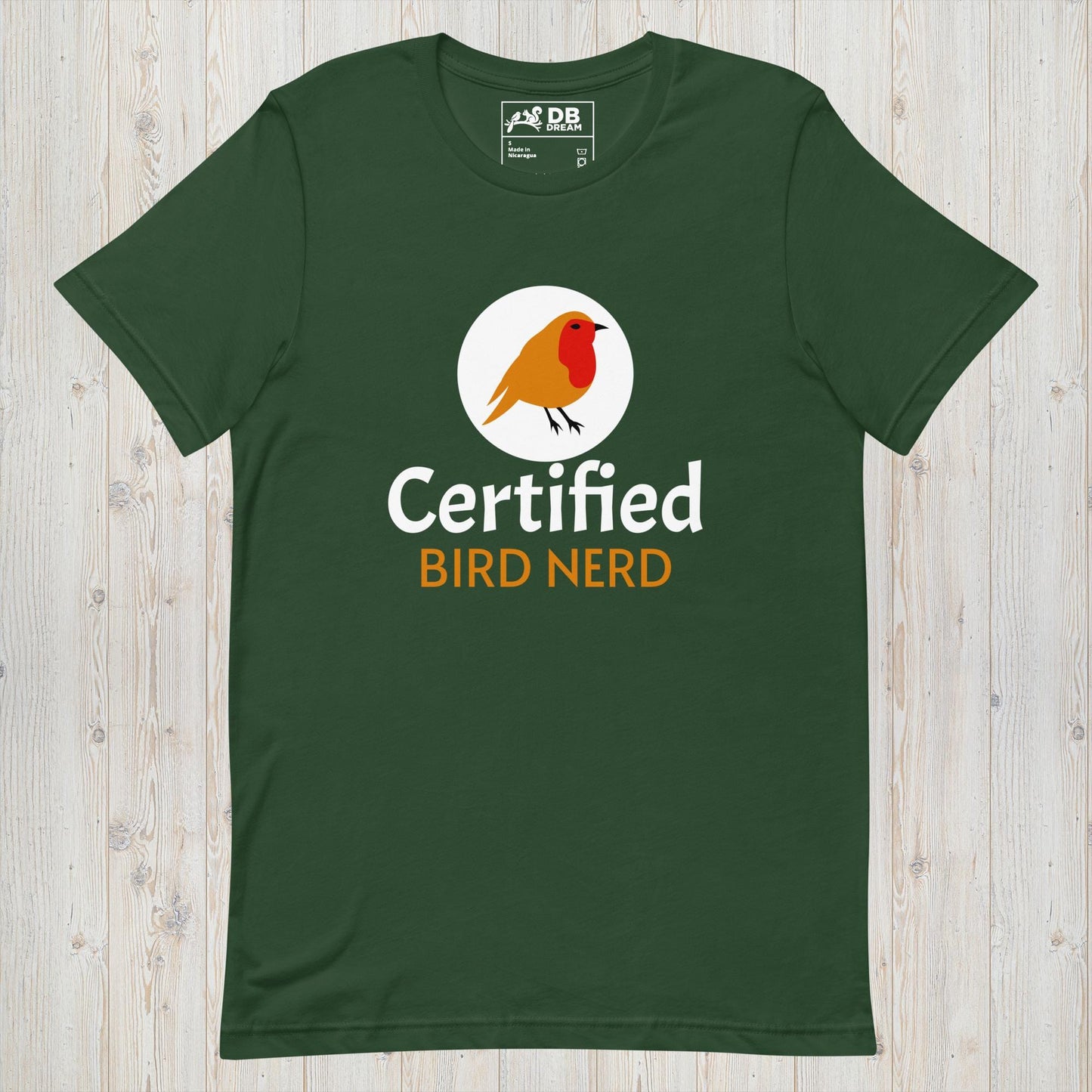 Certified Bird Nerd Unisex t-shirt