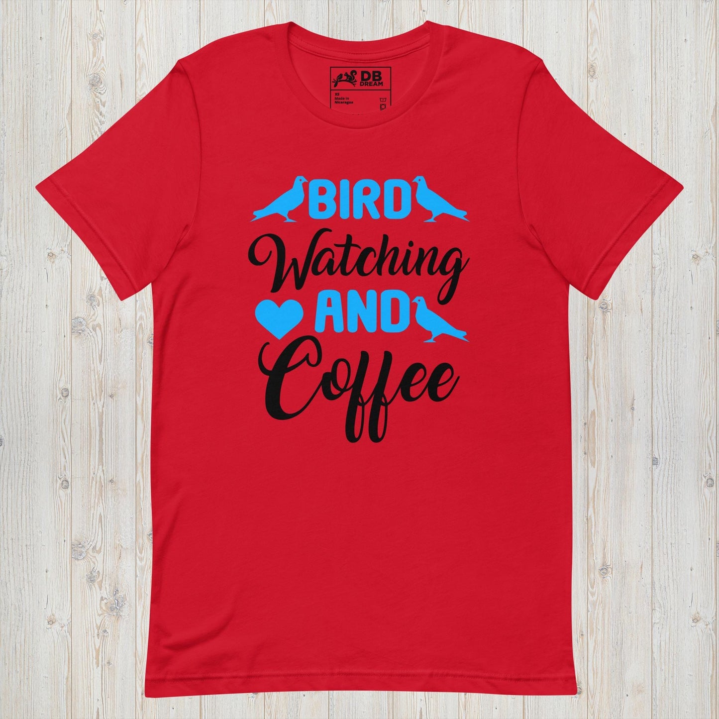 Birdwatching And Coffee Unisex t-shirt