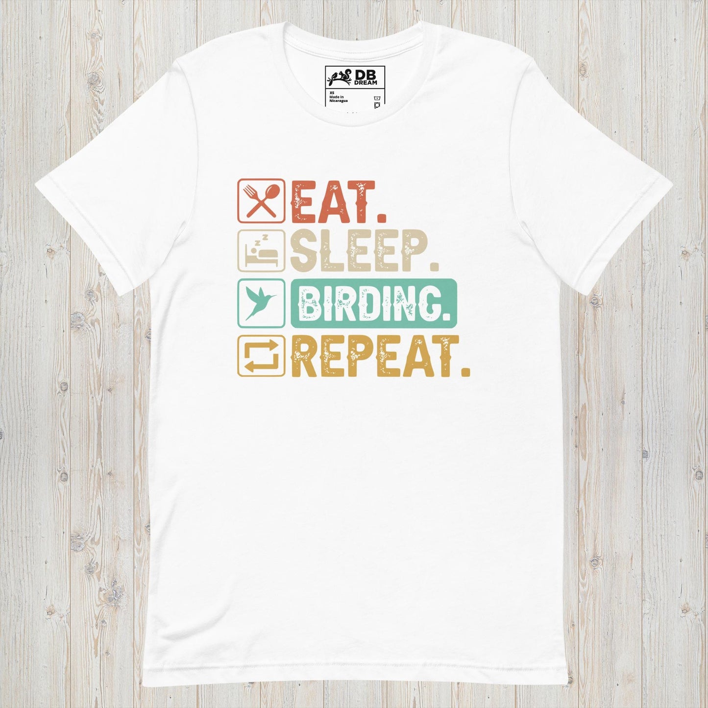 Eat.Sleep.Birding.Repeat. Unisex t-shirt